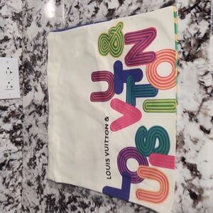 Louis Vuitton exhibition canvas tote bag